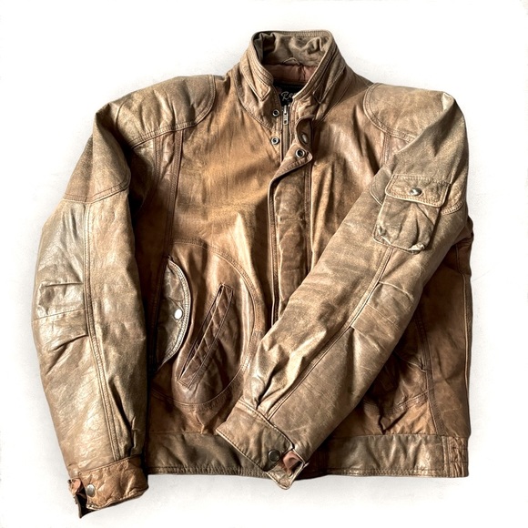 Reed Sportswear Vintage/Retro Brown Genuine Leather Jacket Size 38 Unisex - Picture 12 of 16